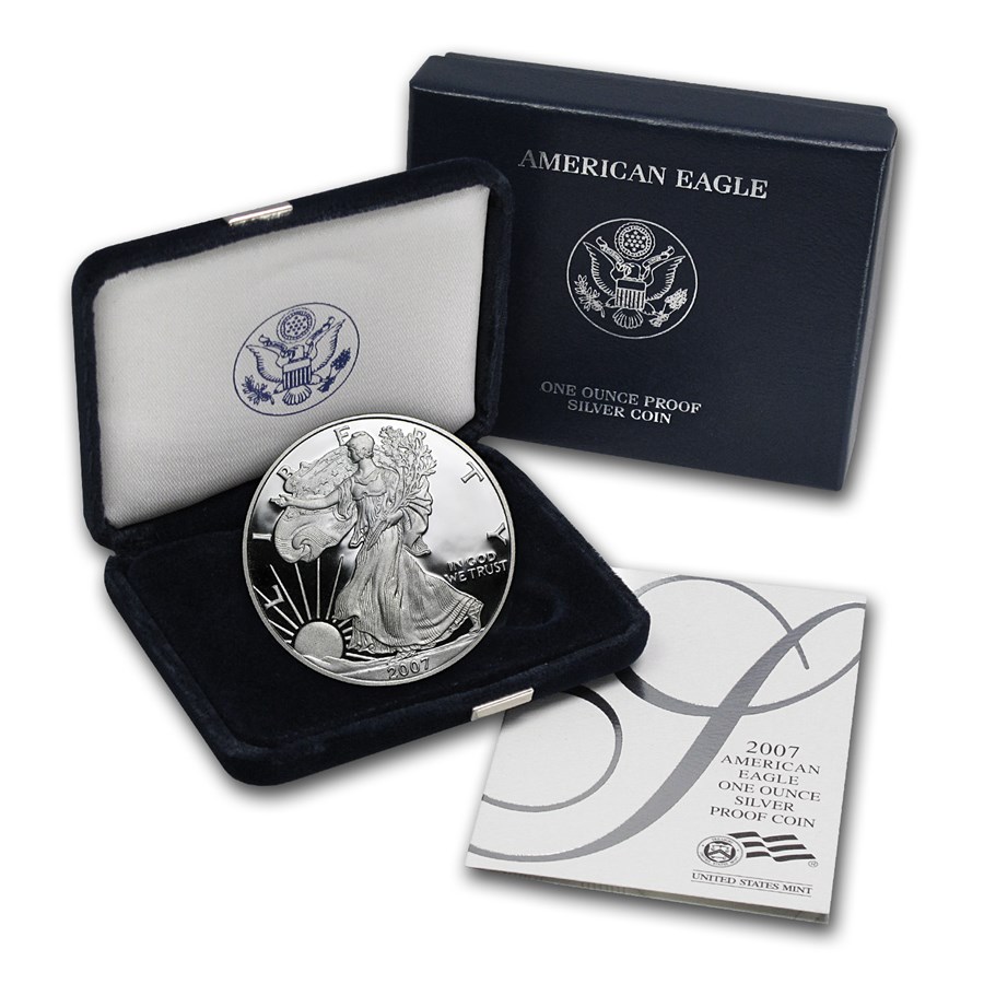 2007-W 1 oz Proof American Silver Eagle (w/Box & COA)