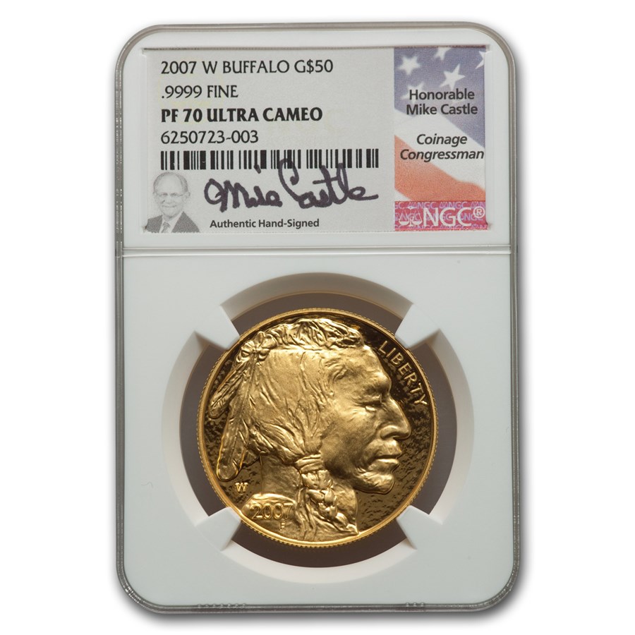 2007-W 1 oz Proof Gold Buffalo PF-70 NGC (Mike Castle)