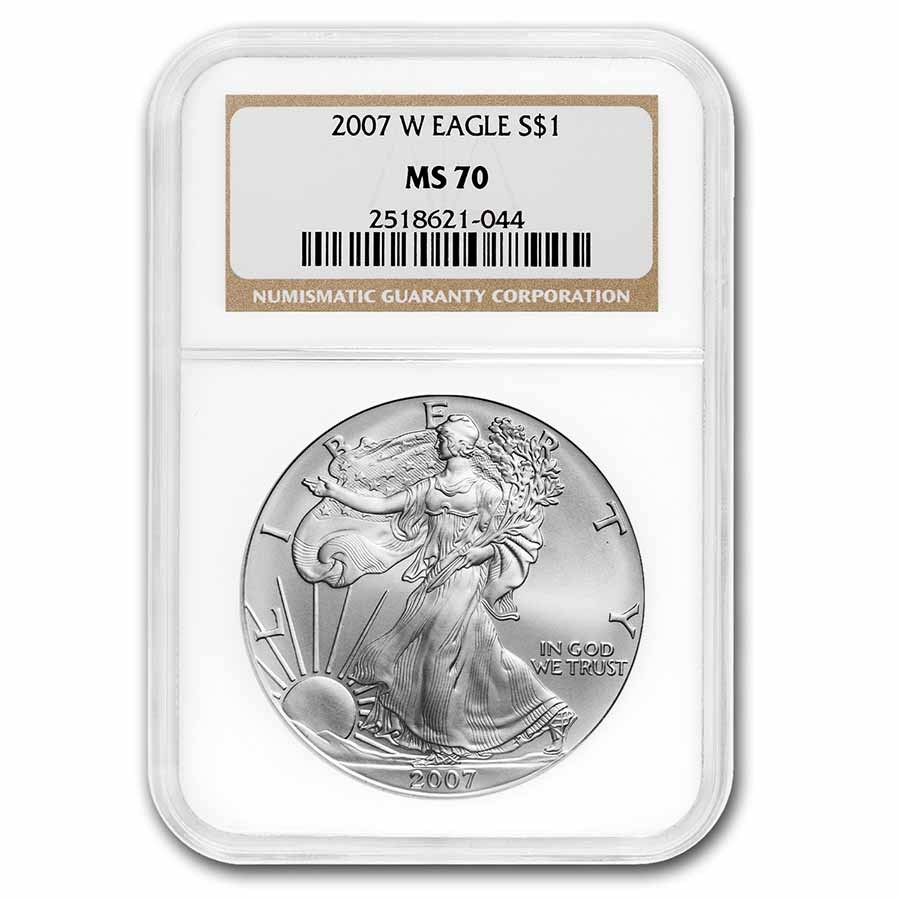 2007-W Burnished American Silver Eagle MS-70 NGC