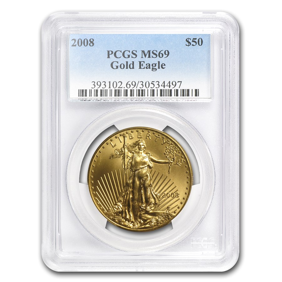 2008 1 oz American Gold Eagle MS-69 PCGS