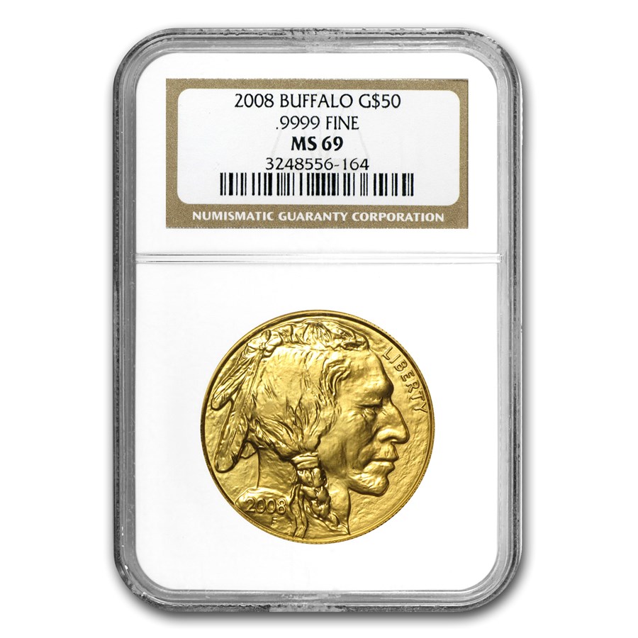 2008 1 oz Gold Buffalo MS-69 NGC