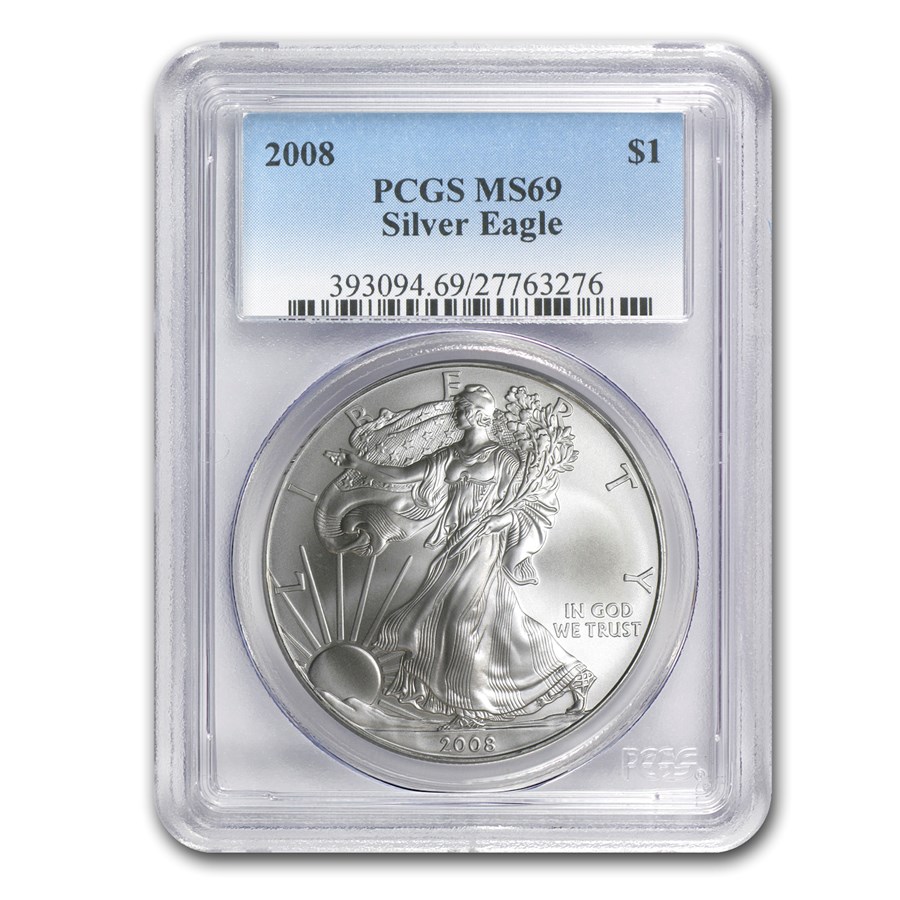 2008 American Silver Eagle MS-69 PCGS