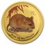 2008 Australia 1 oz Gold Lunar Mouse BU (SII, Colorized)