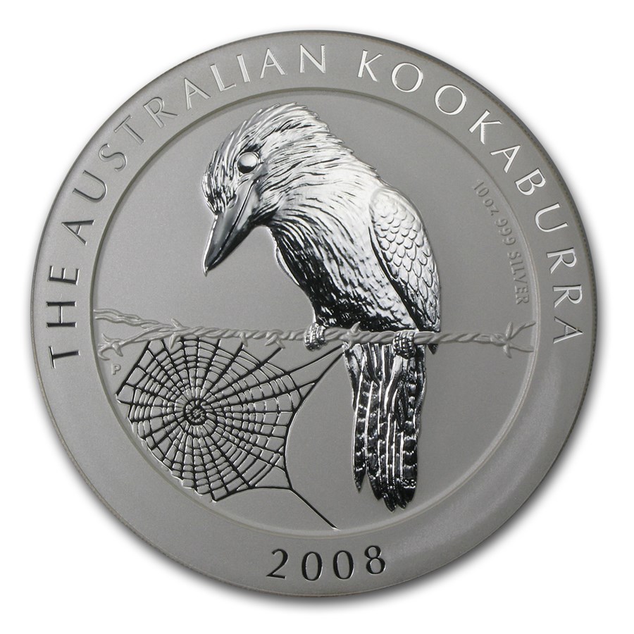 2008 Australia 10 oz Silver Kookaburra BU