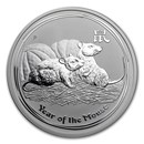 2008 Australia 2 oz Silver Year of the Mouse BU (Series II)