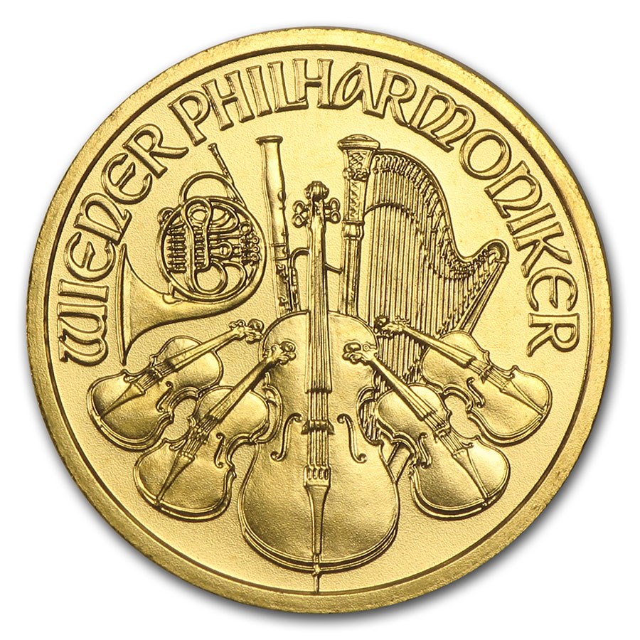 2008 Austria 1/10 oz Gold Philharmonic BU