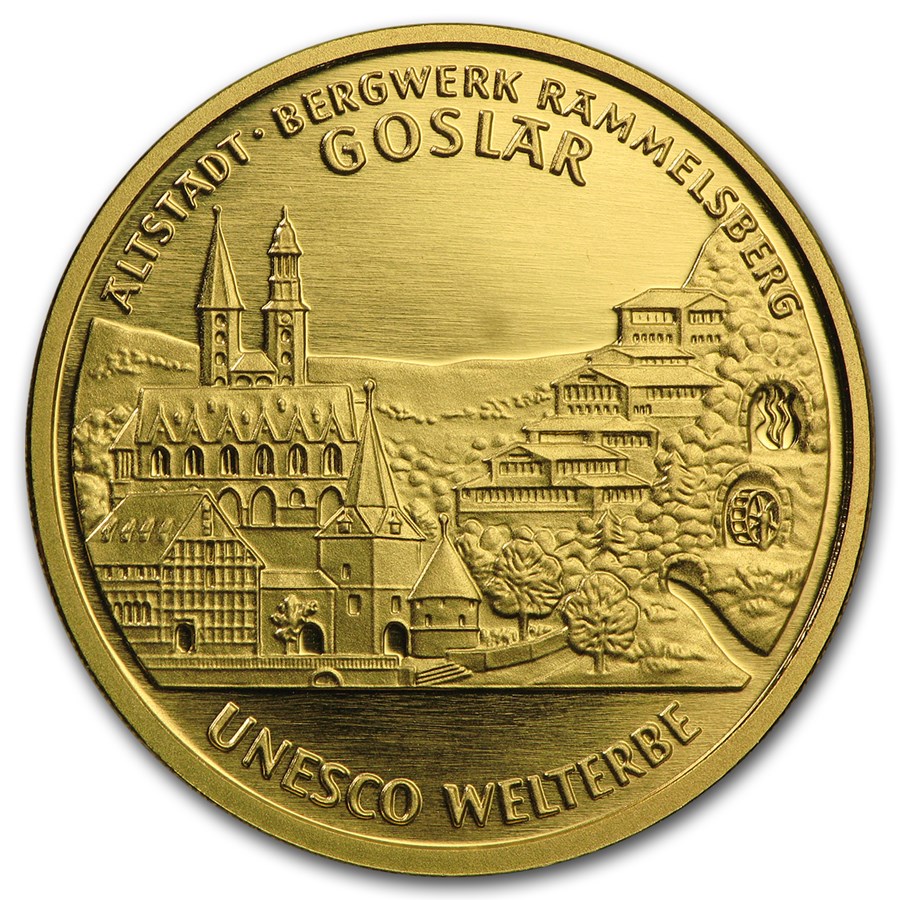 2008 Germany 1/2 oz Gold 100 Euro Goslar BU