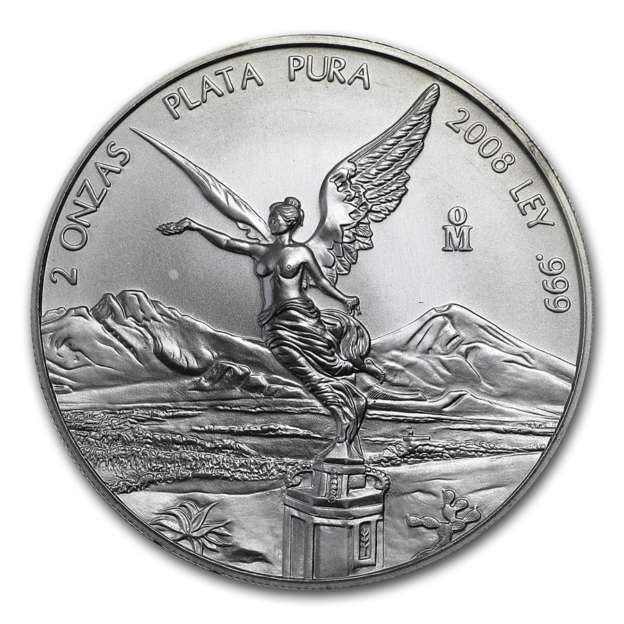 2008 Mexico 2 oz Silver Libertad BU