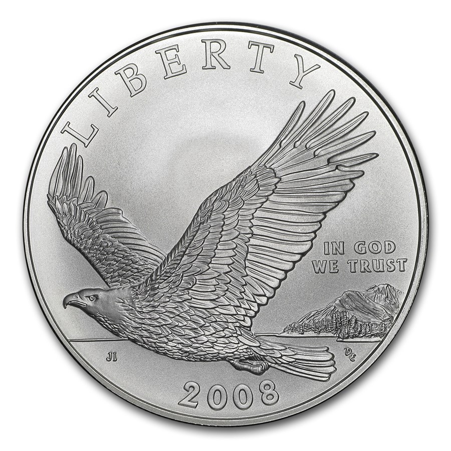 2008-P Bald Eagle $1 Silver Commem BU (w/Box & COA)