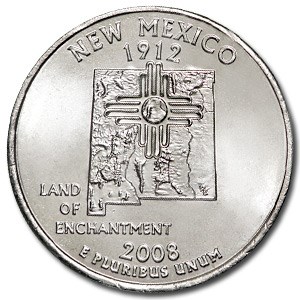 2008-P New Mexico State Quarter BU