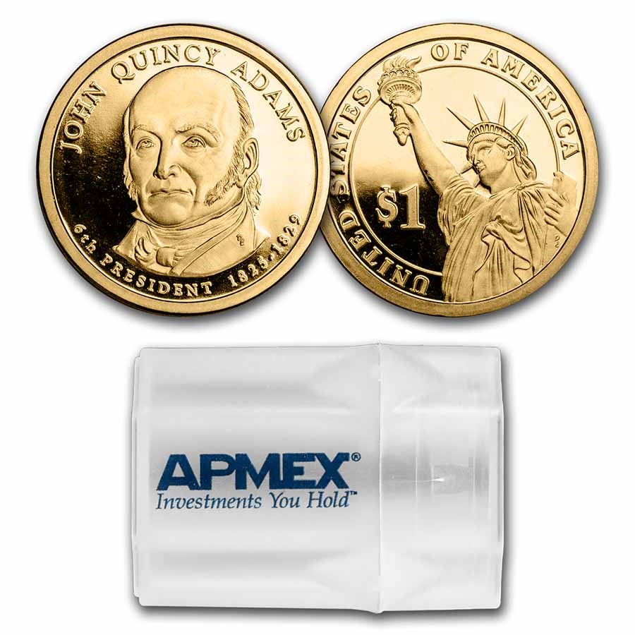 2008-S John Quincy Adams 20-Coin Presidential Dollar Roll PR