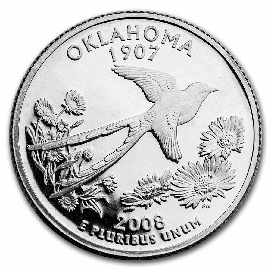 2008-S Oklahoma State Quarter Gem Proof