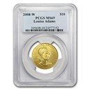 2008-W 1/2 oz Gold Louisa Adams MS-69 PCGS