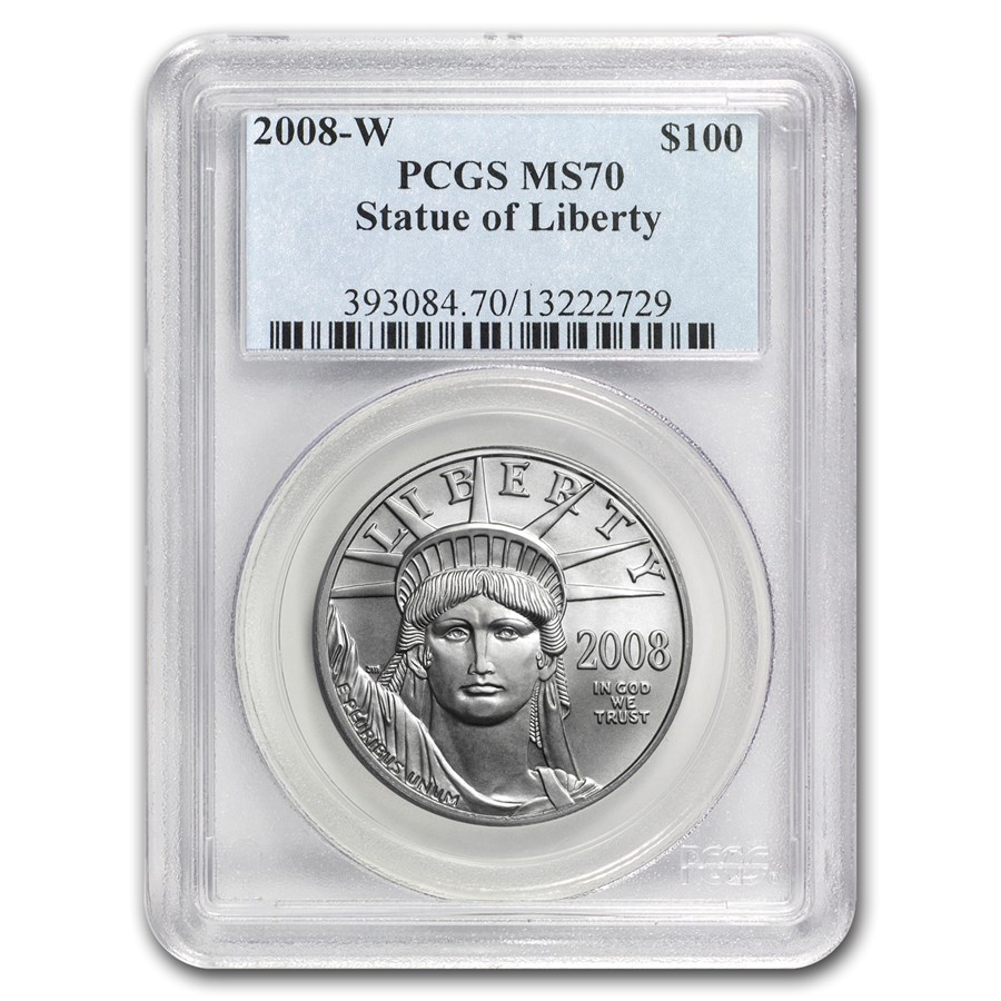 2008-W 1 oz Burnished American Platinum Eagle MS-70 PCGS