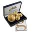 2008-W 4-Coin Burnished American Gold Eagle Set (w/Box & COA)