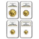 2008-W 4-Coin Gold Buffalo Set MS-70 NGC