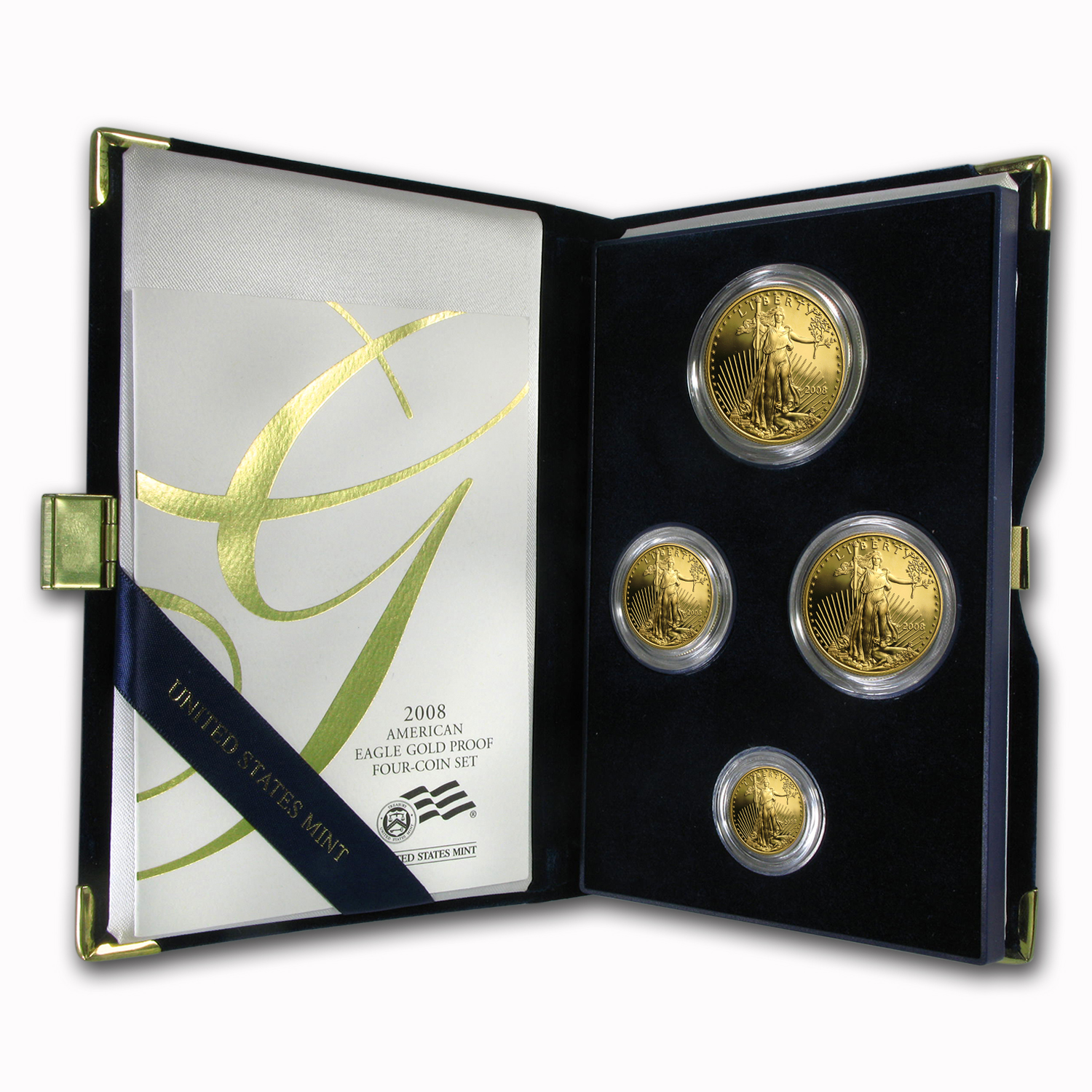 Buy 2008-W 4-Coin Proof American Gold Eagle Set (w/Box & COA) | APMEX