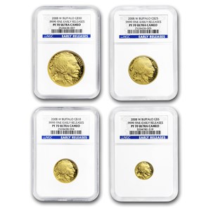 Buy 2008-W 4-Coin Proof Gold Buffalo Set PF-70 NGC (ER) | APMEX