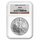 2008-W Burnished American Silver Eagle MS-69 NGC