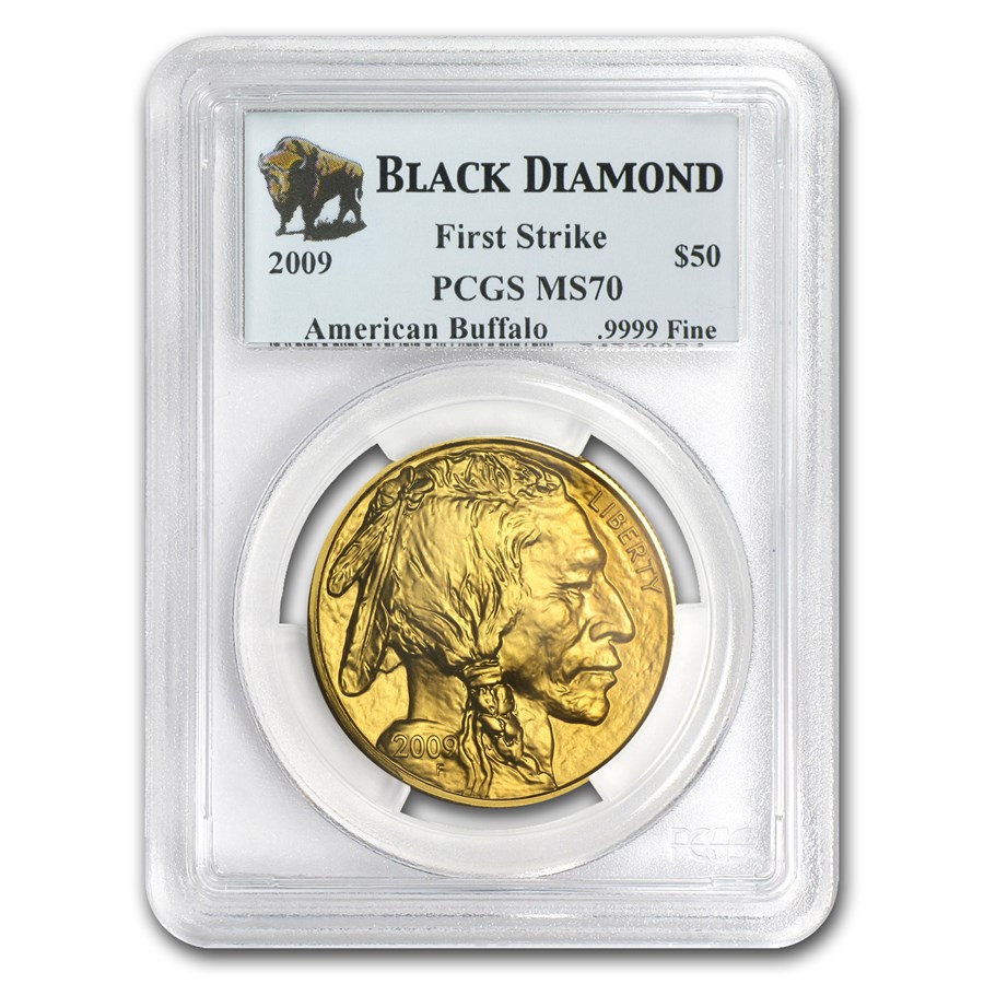 2009 1 oz Gold Buffalo MS-70 PCGS (FS, Black Diamond)