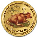 2009 Australia 1/20 oz Gold Lunar Ox BU (SII, Colorized)