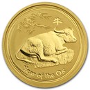 2009 Australia 1/4 oz Gold Lunar Ox BU (Series II)