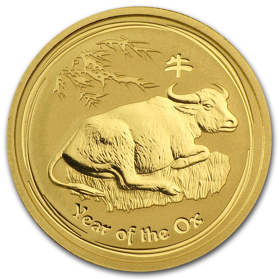 2009 Australia 1/4 oz Gold Lunar Ox BU (Series II)