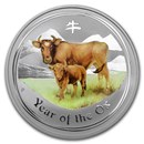 2009 Australia 1 oz Silver Ox BU (Series II, Colorized)