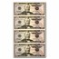 2009 (F-Atlanta) $50 FRN CU (Fr#2131-F) 4 Note Uncut Sheet.