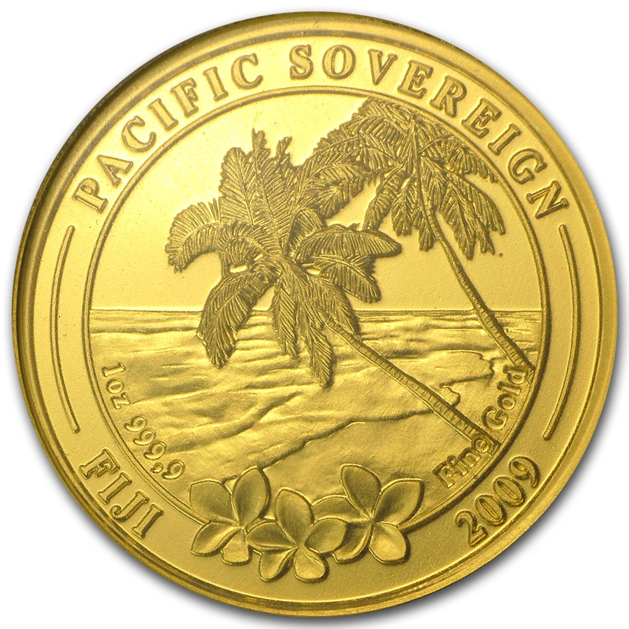 Buy 2009 Fiji 1 Oz Gold $100 Pacific Sovereign Bu 