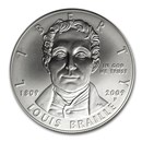 2009-P Louis Braille $1 Silver Commem BU (Capsule Only)