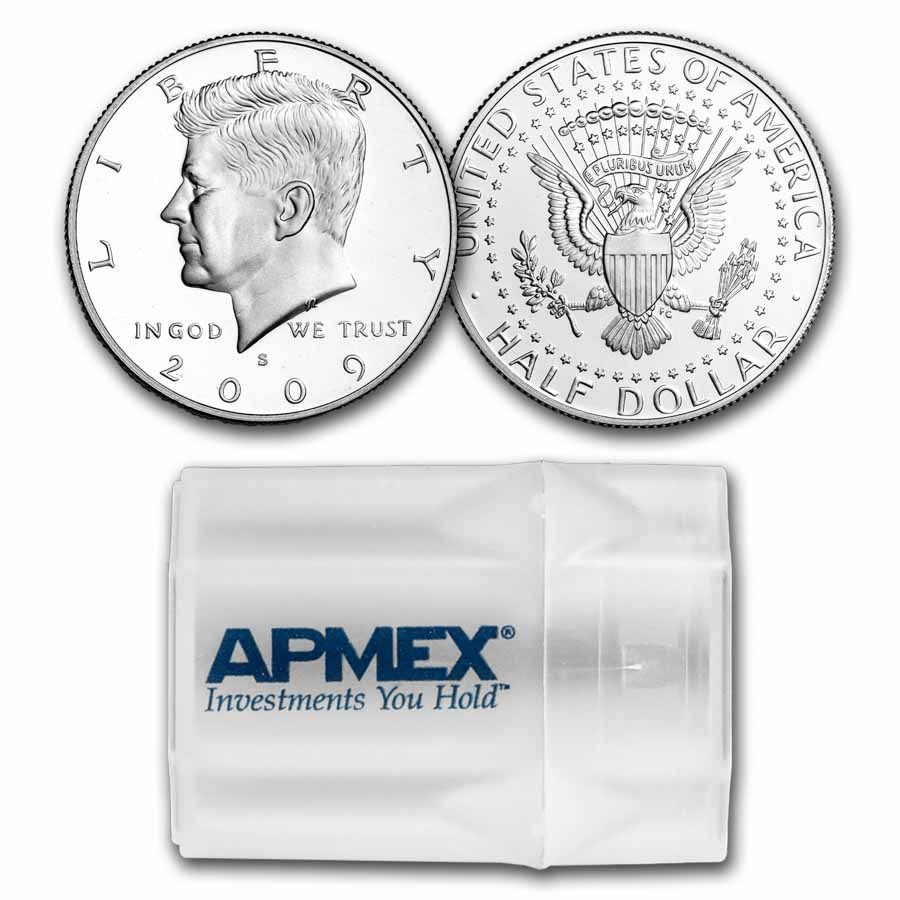 2009-S Kennedy Half Dollar 20-Coin Roll Proof