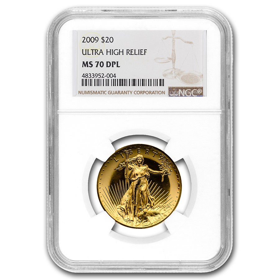 2009 Ultra High Relief Gold Double Eagle MS-70 DPL NGC