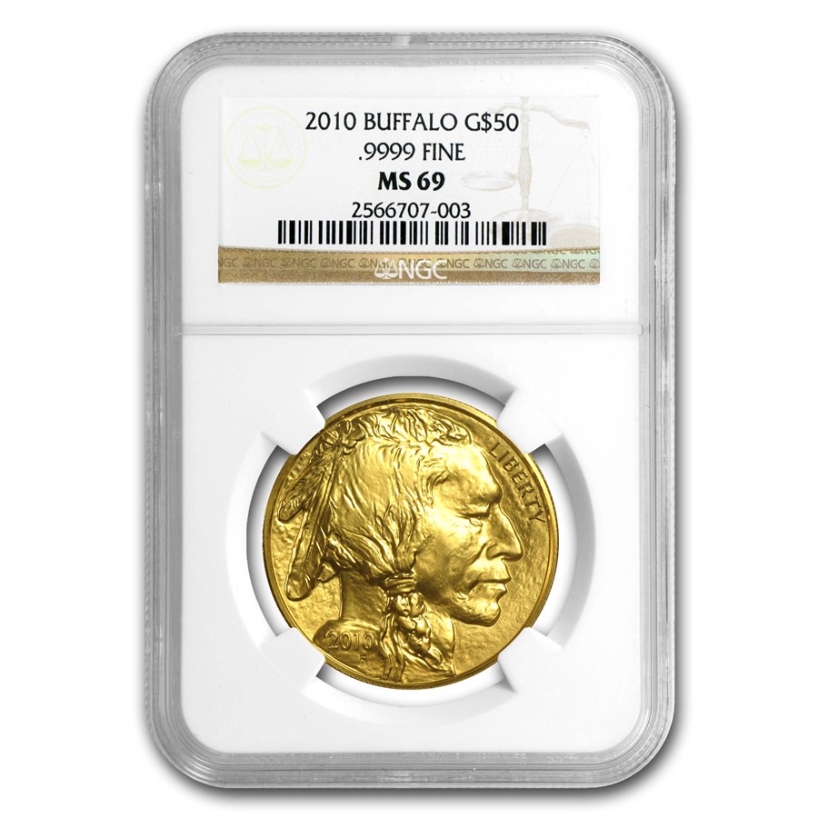 2010 1 oz Gold Buffalo MS-69 NGC