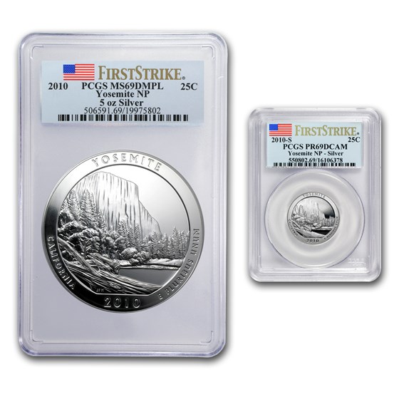 Buy 2010 10-Coin 5 oz Silver ATB Set MS-69 DMPL & DCAM PCGS (FS) | APMEX