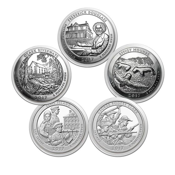 Buy 2010-2020 55-Coin 5 oz Silver America The Beautiful Set | APMEX