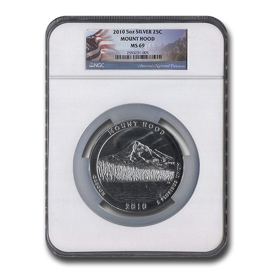 Buy 2010 5 oz Silver ATB Mount Hood MS-69 NGC | APMEX