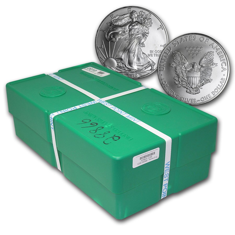 2010 500-Coin Silver American Eagle Monster Box (Sealed) | Silver ...