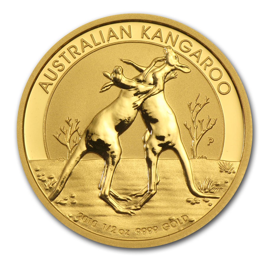 2010 Australia 1/2 oz Gold Kangaroo BU