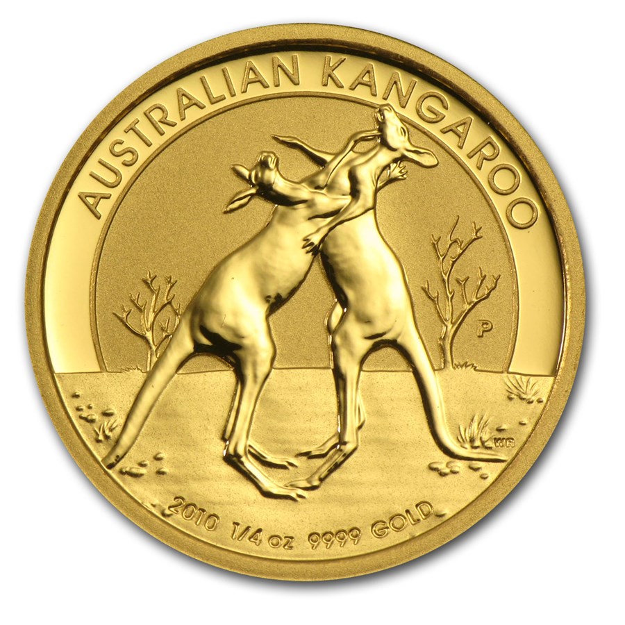 2010 Australia 1/4 oz Gold Kangaroo BU