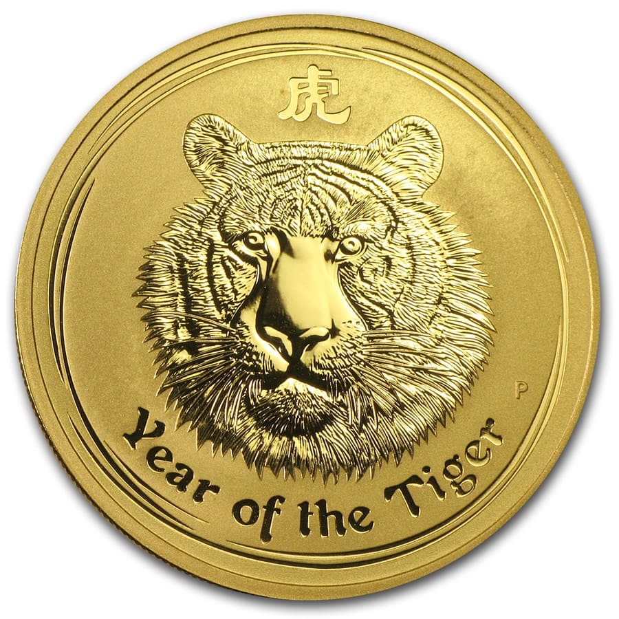 Buy 2010 Australia 1 oz Gold Lunar Tiger BU (Series II) | APMEX