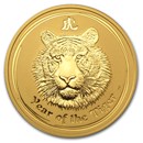 2010 Australia 2 oz Gold Lunar Tiger BU (Series II)