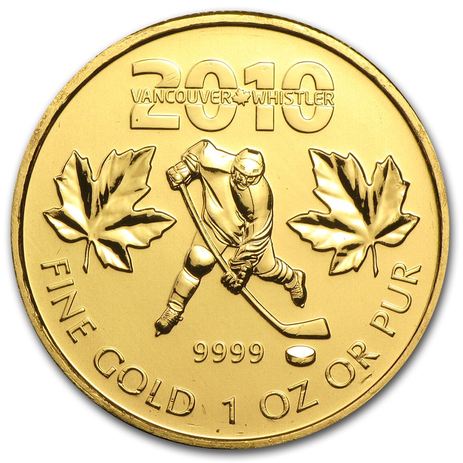2010 Canada 1 oz Gold Maple Leaf BU (Vancouver Olympics)