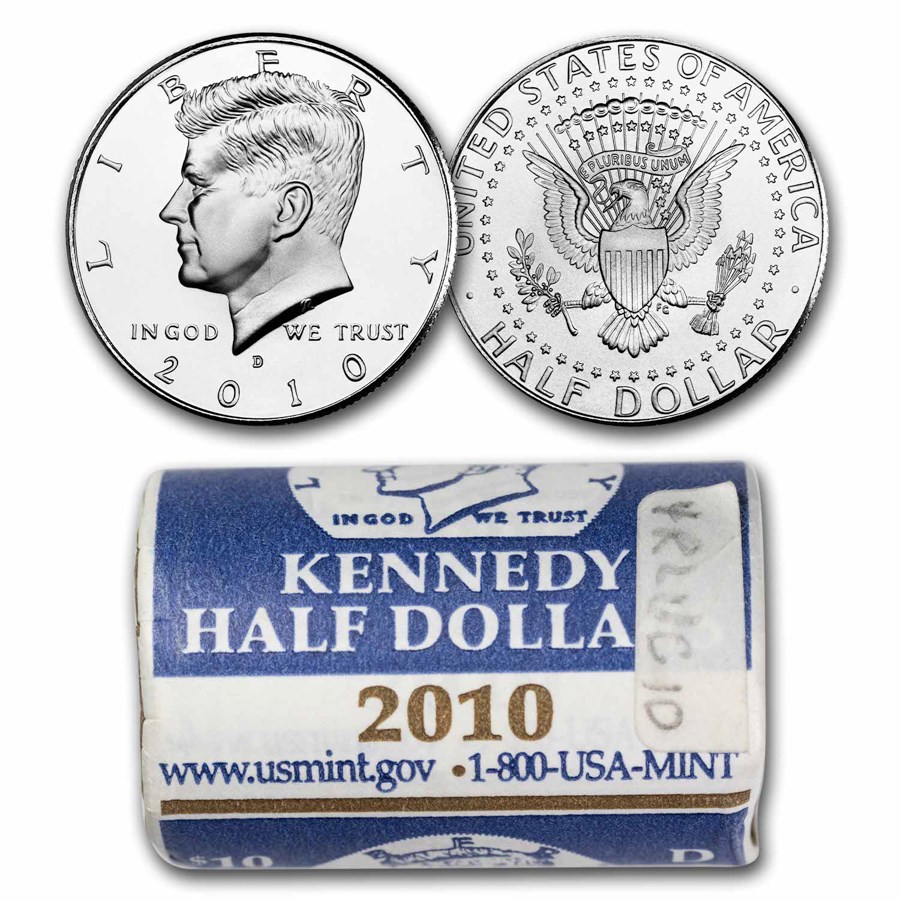 2010-D Kennedy Half Dollar 20-Coin Roll BU (Mint Wrapped)