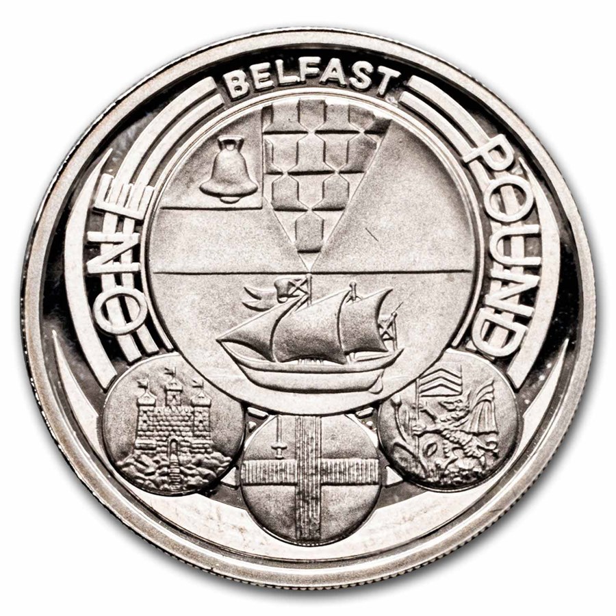 2010 Great Britain Belfast Silver £1 Pound Proof