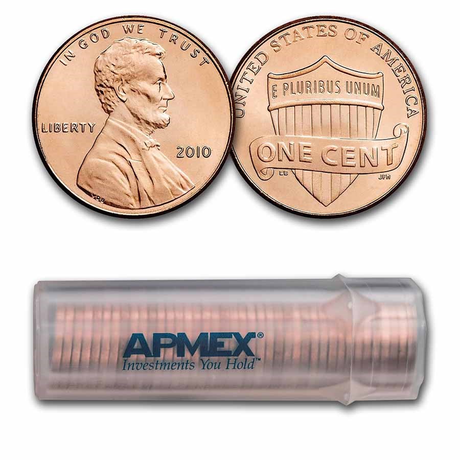 2010 Lincoln Cent 50-Coin Roll BU