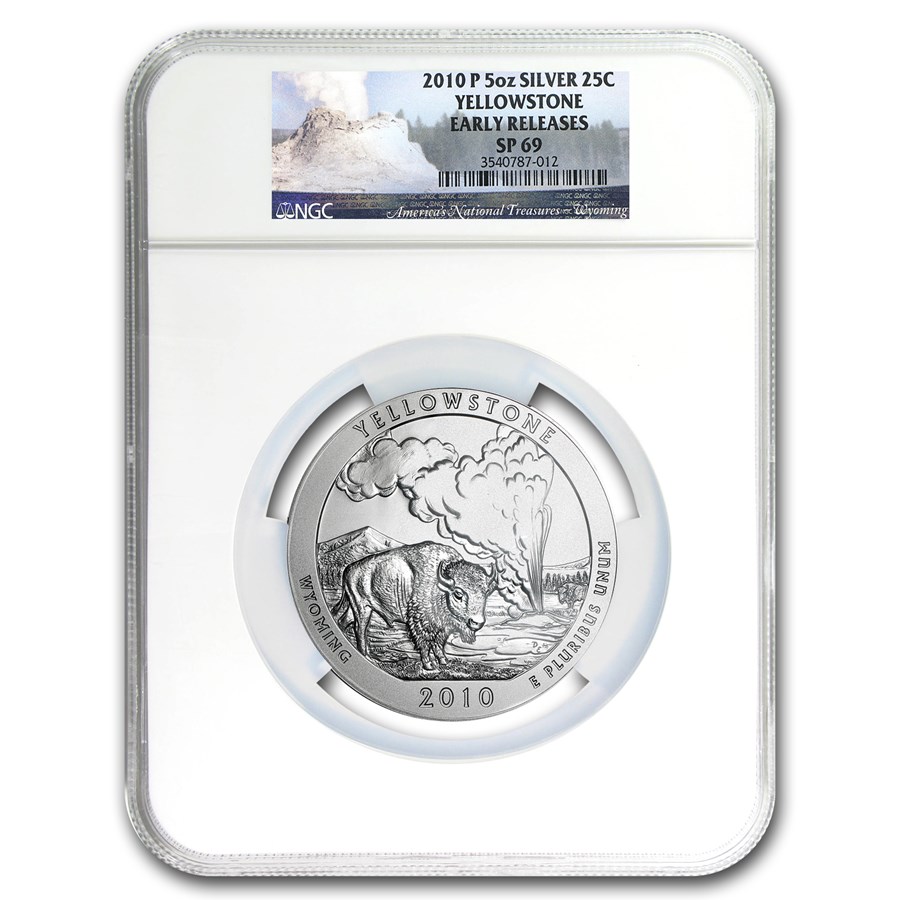 Buy 2010-P 5 oz Silver ATB Yellowstone SP-69 NGC (ER) | APMEX