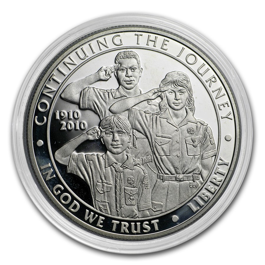 2010-P Boy Scouts Centennial $1 Silver Commem Pf (Capsule Only)