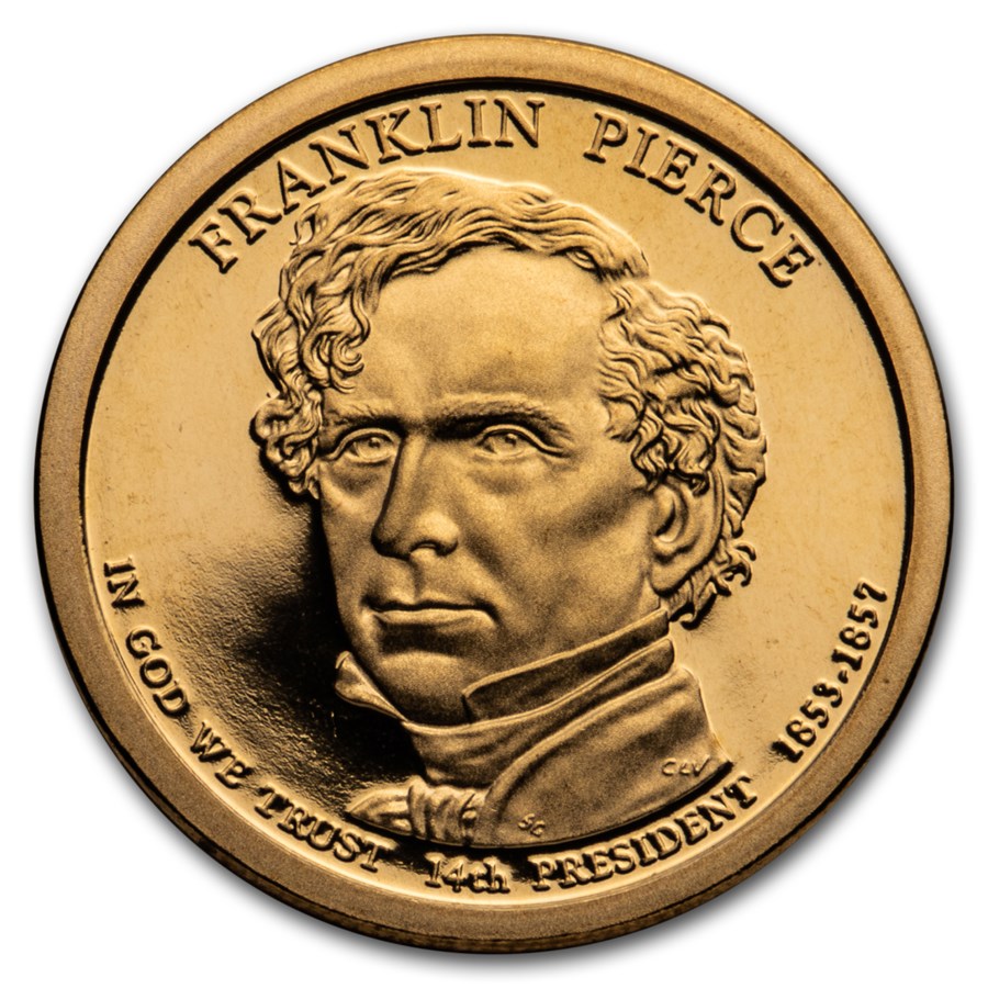 Buy 2010-S Franklin Pierce 25-Coin Proof Dollar Roll | APMEX