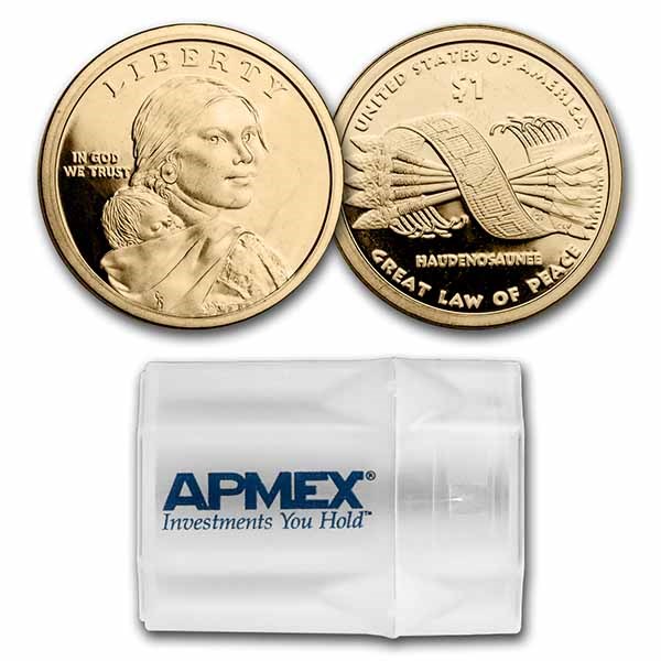 2010-S Native Amer $1 - Great Law of Peace 20-Coin Roll Gem Proof